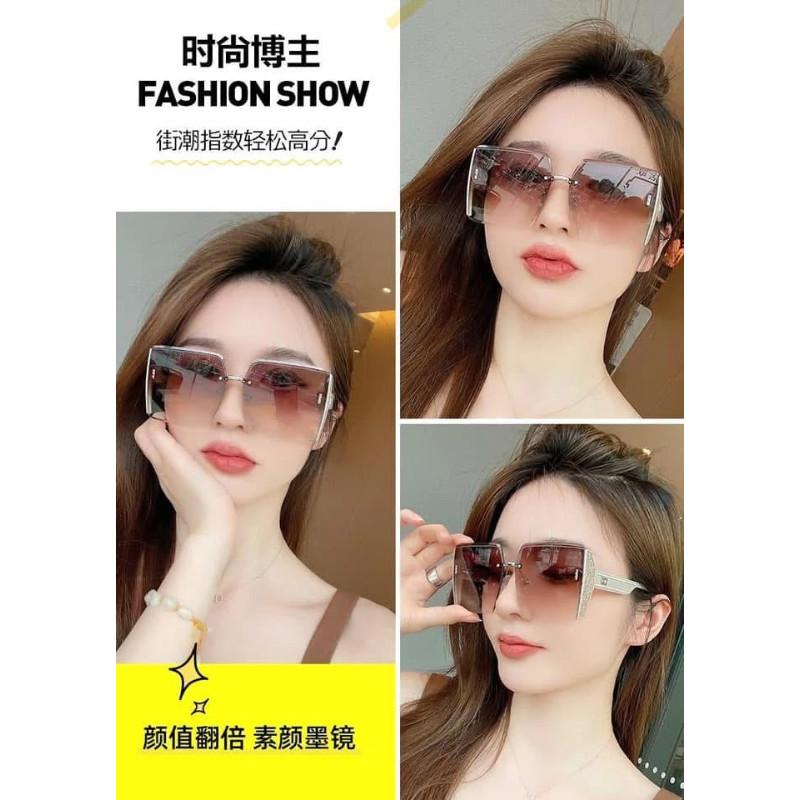 無框方形漸變色半透明墨鏡-細節圖4