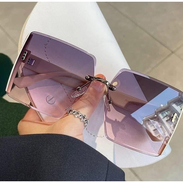 無框方形漸變色半透明墨鏡-細節圖5