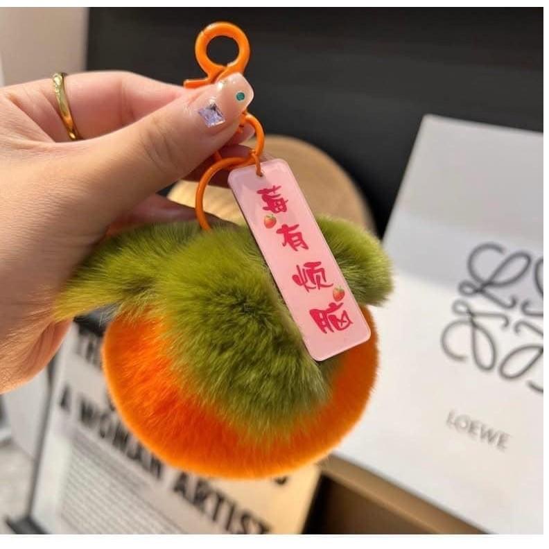 毛絨軟Q好柿發生掛件吊飾(一組2個)-細節圖6