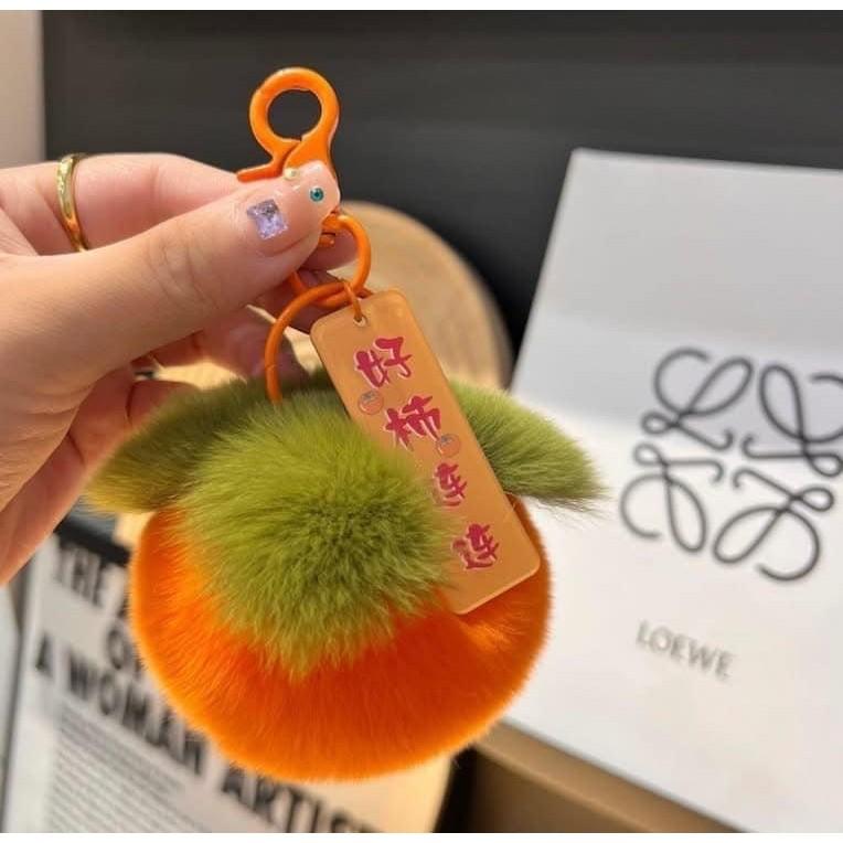 毛絨軟Q好柿發生掛件吊飾(一組2個)-細節圖7