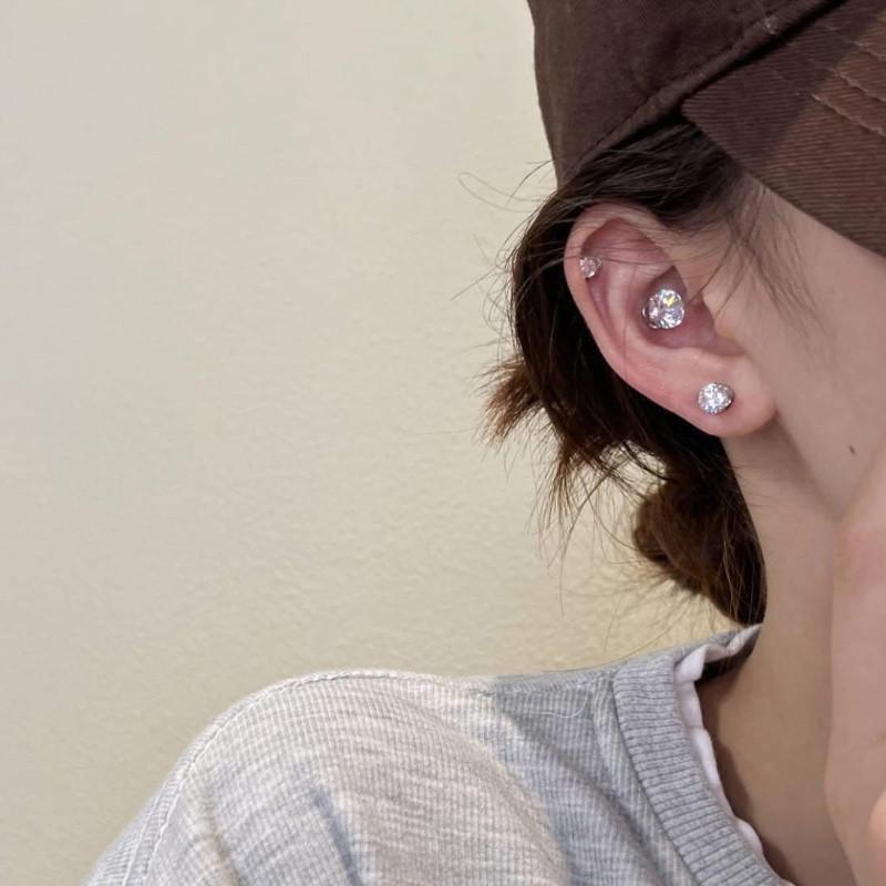 爆閃磁吸鑽石耳骨耳環耳飾3對組-細節圖9