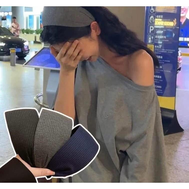 易夢玲同款韓國寬邊針織髮箍(一組2個)-細節圖2