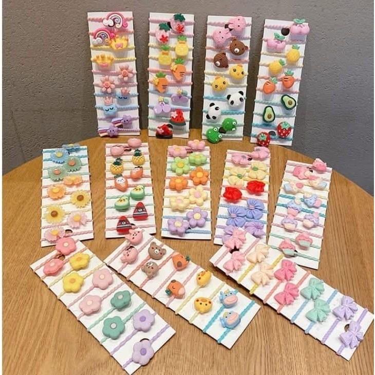 兒童50入可愛動物水果不傷髮髮繩-細節圖6