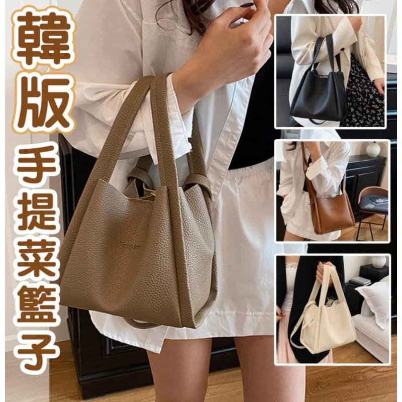 韓國1+1子母包手提側背菜籃子水桶包-細節圖2