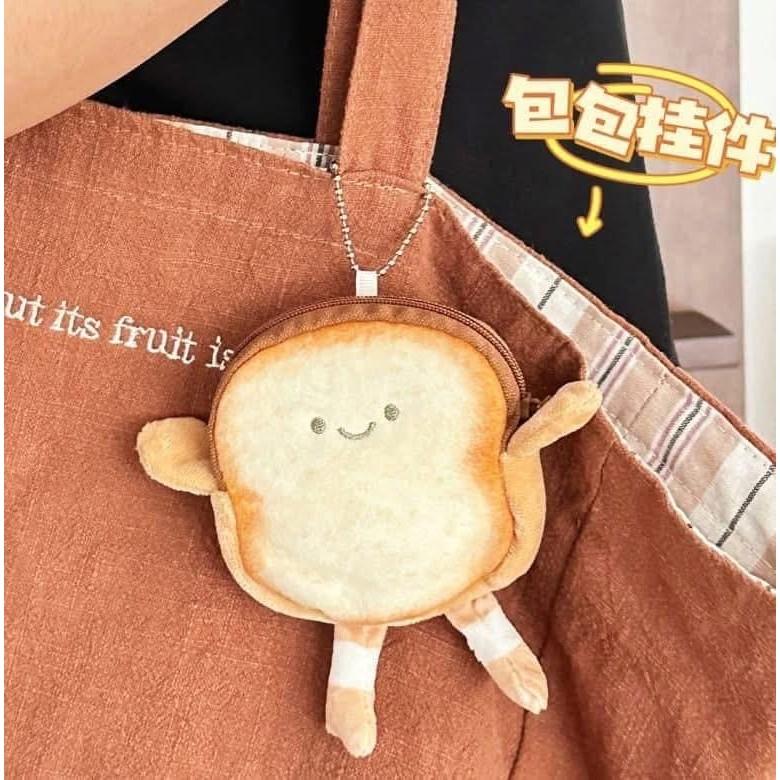 韓國可愛吐司耳機充電線零錢包(一組2個)-細節圖3