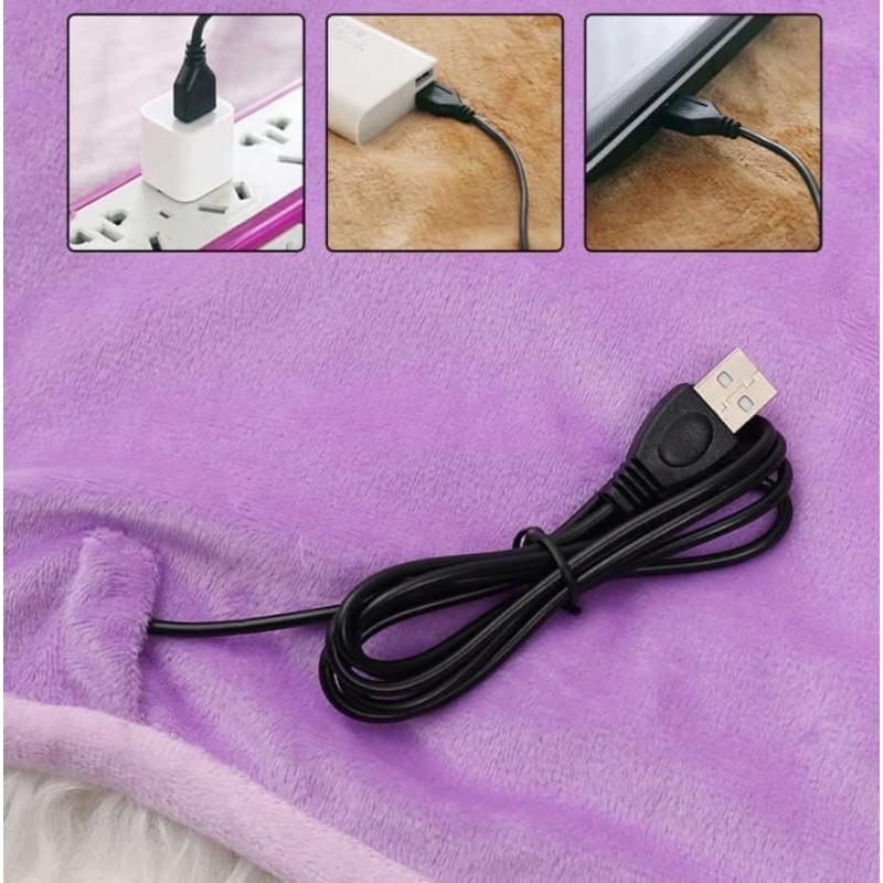 USB水晶絨45ºC恆溫加熱電熱毯-細節圖6