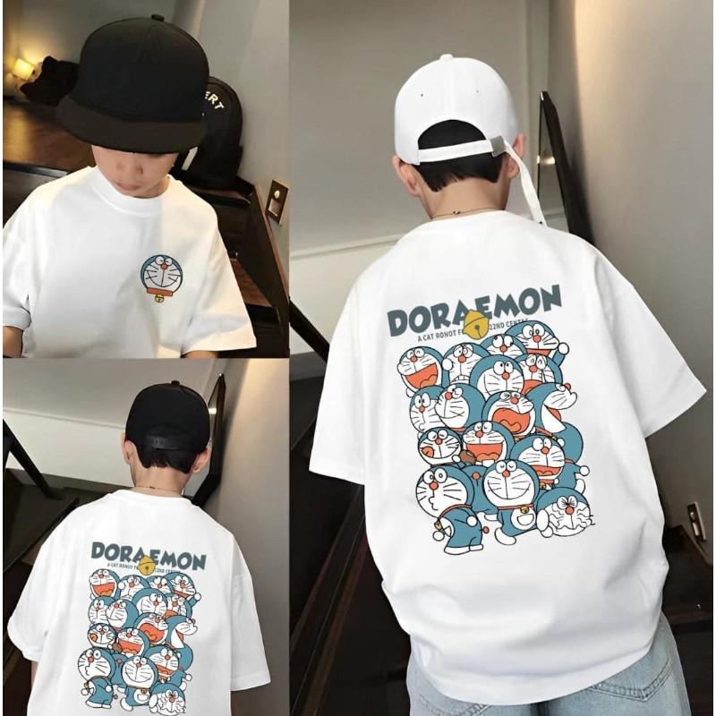 重磅韓版寬鬆Ａ夢純棉中大童上衣T恤-細節圖4