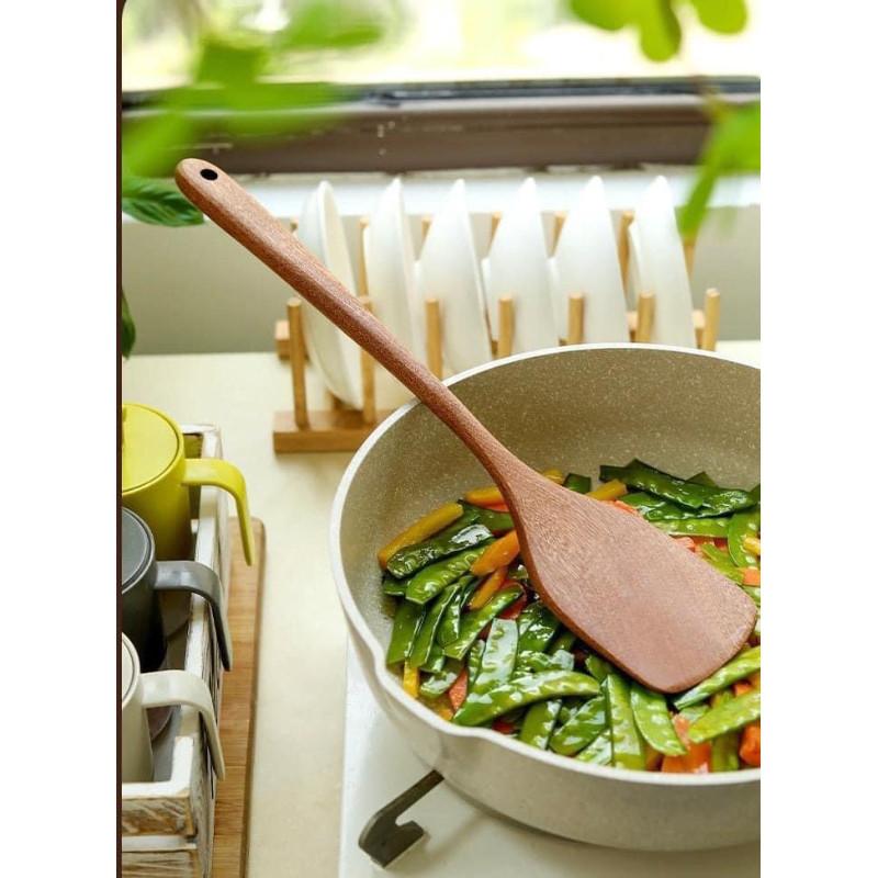 加厚烏檀木鍋鏟+煎鏟＋湯勺三件組-細節圖8