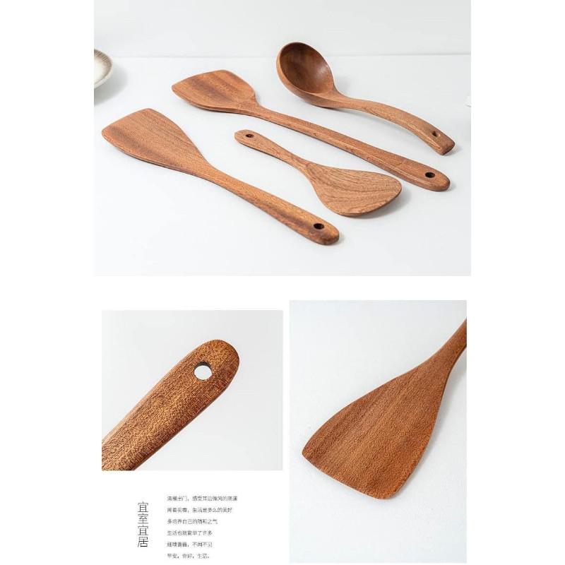 加厚烏檀木鍋鏟+煎鏟＋湯勺三件組-細節圖9
