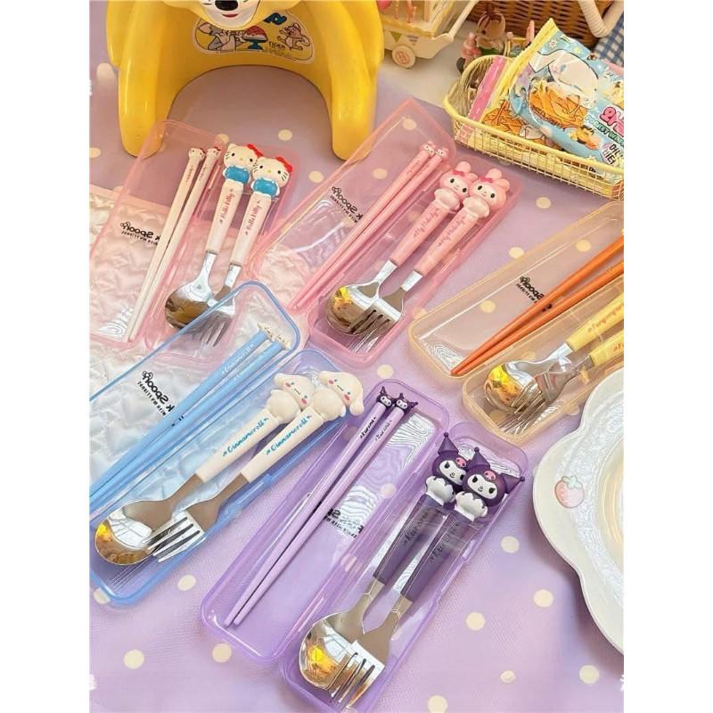 立體卡通湯匙+叉子+筷子餐具4件套-細節圖4