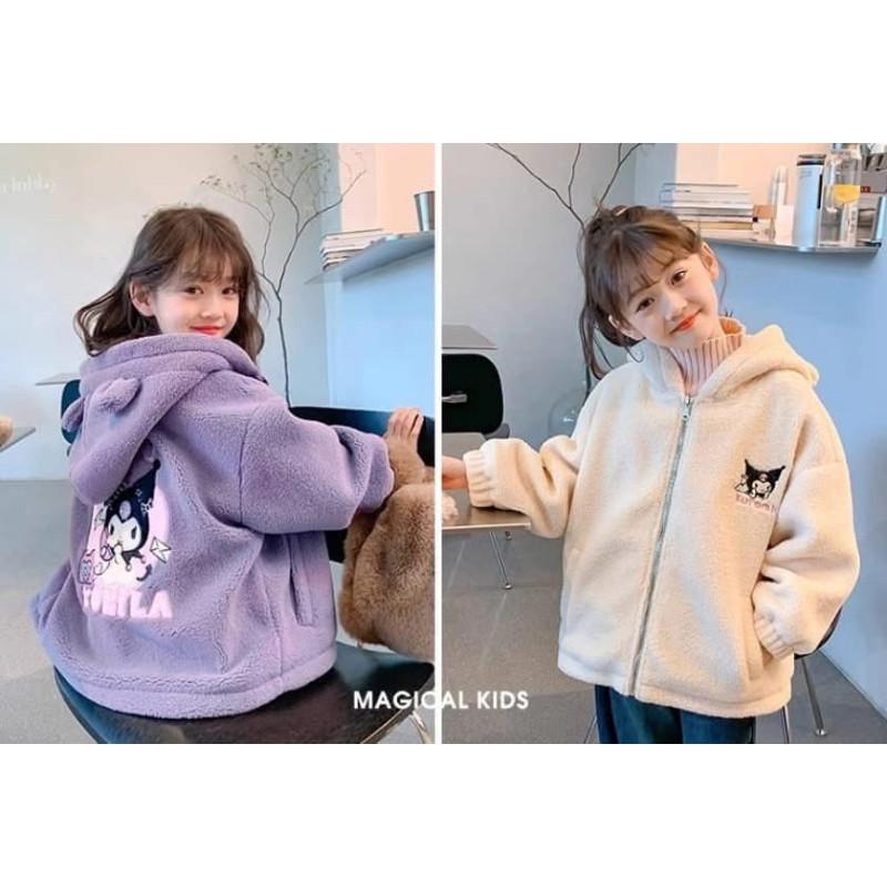 刺繡庫洛米親子羊羔絨毛連帽外套-細節圖4