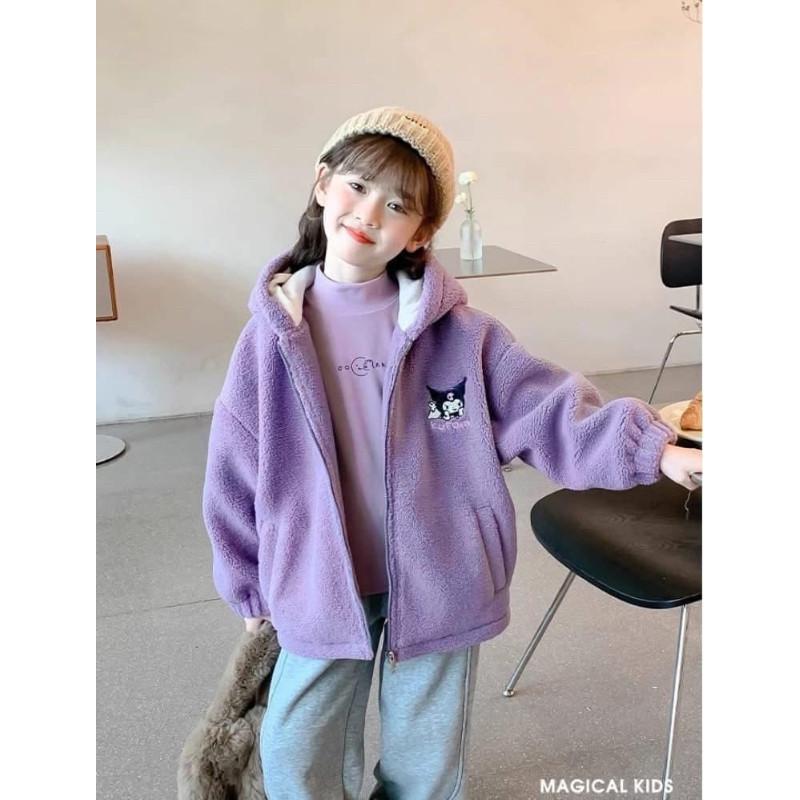 刺繡庫洛米親子羊羔絨毛連帽外套-細節圖8