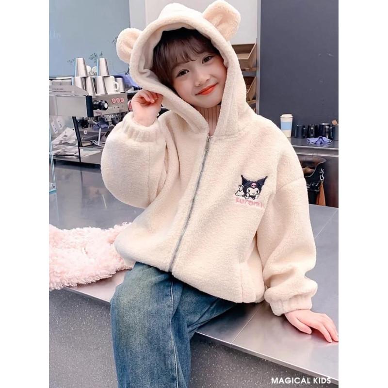 刺繡庫洛米親子羊羔絨毛連帽外套-細節圖9