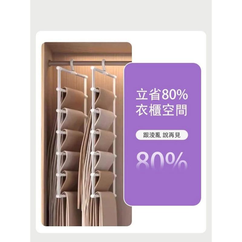 魔術多層不銹鋼折疊收納衣架褲架-細節圖3