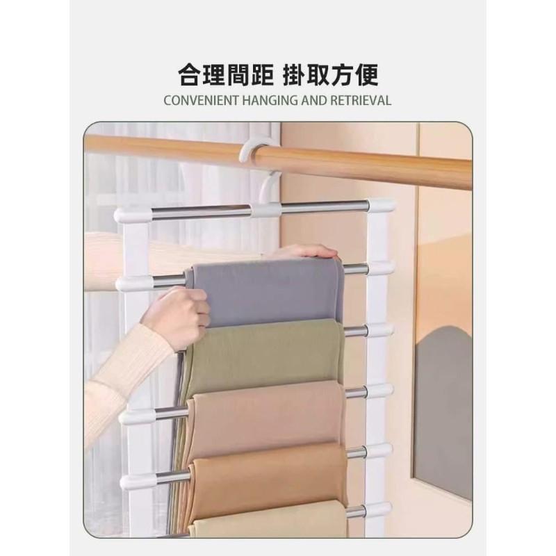魔術多層不銹鋼折疊收納衣架褲架-細節圖9
