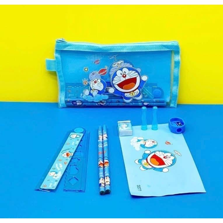 卡通文具8件組網袋鉛筆盒筆袋-細節圖7