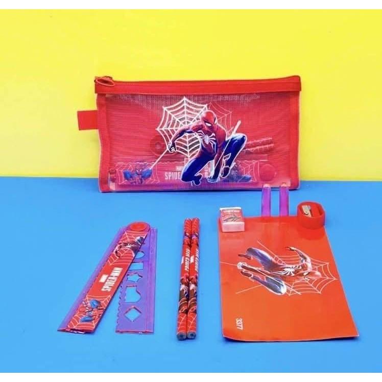 卡通文具8件組網袋鉛筆盒筆袋-細節圖8