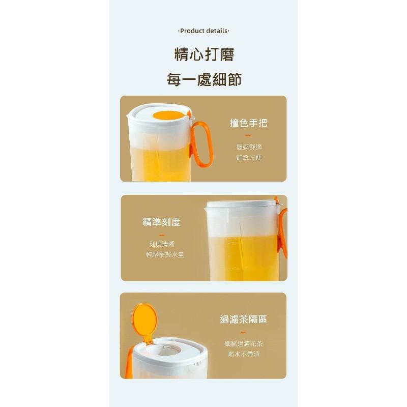 KITTY 雜貨舖～撞色款帶濾網冷水壺-細節圖9