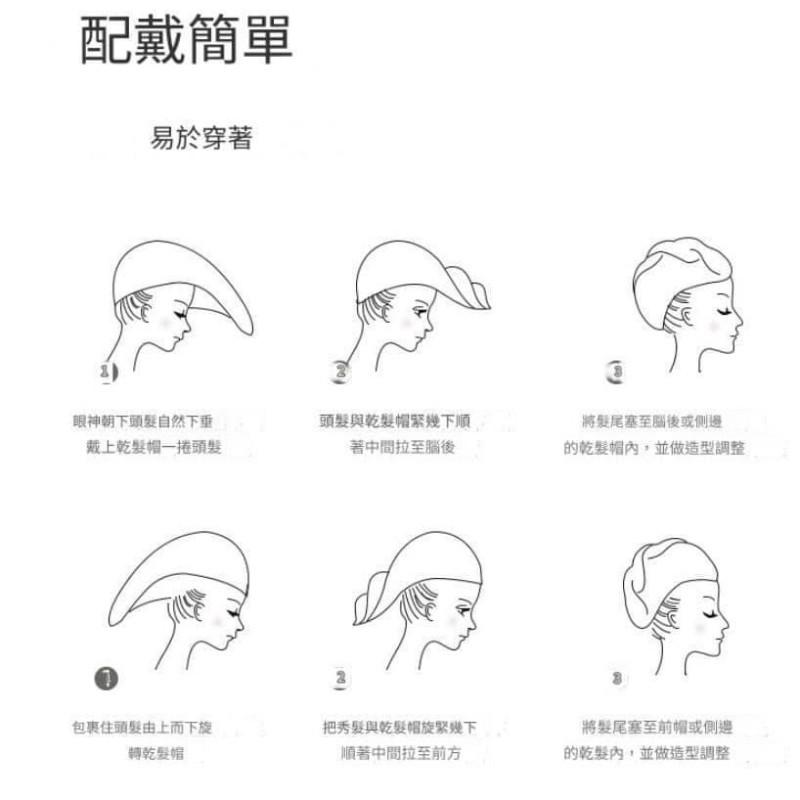 加厚瞬吸一次性乾髮帽（一組3個）-細節圖8