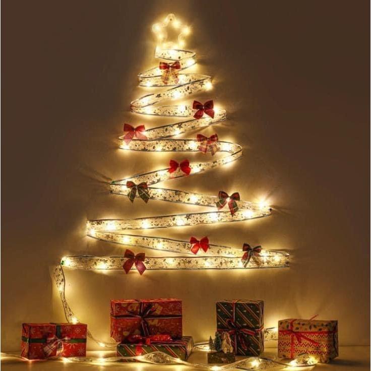 聖誕佈置LED燙金絲帶燈串-細節圖4