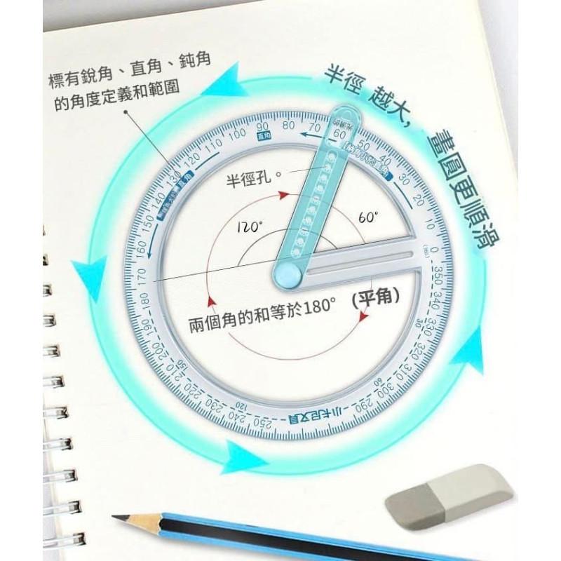 360º活動角幾何圖形繪製尺(一組3套)-細節圖2