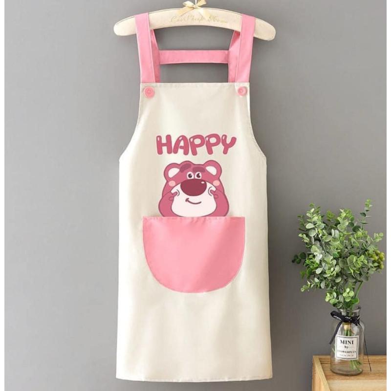 草莓熊可擦手防水防油圍裙-細節圖2
