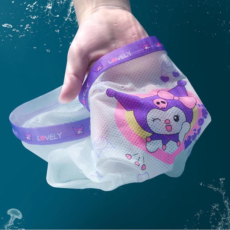 卡通女童冰絲透氣網眼內褲4件組-細節圖3