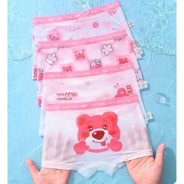 卡通女童冰絲透氣網眼內褲4件組-細節圖4