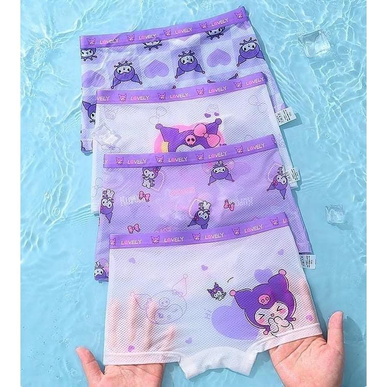 卡通女童冰絲透氣網眼內褲4件組-細節圖9