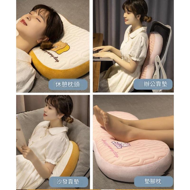 厚感’冰絲‘乳膠記憶腰靠午覺枕頭-細節圖2