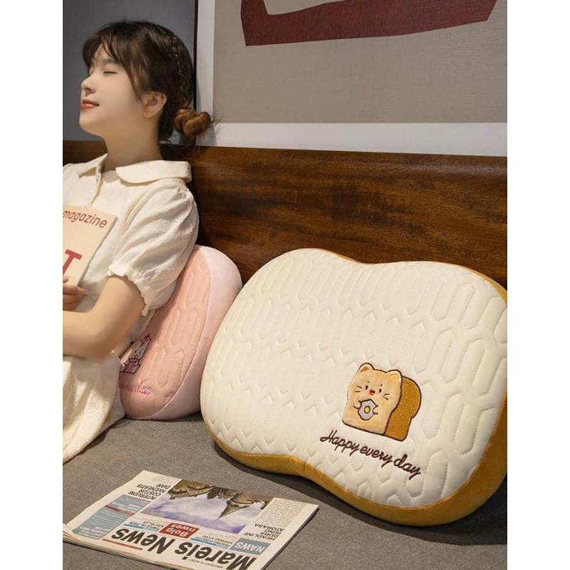 厚感’冰絲‘乳膠記憶腰靠午覺枕頭-細節圖3