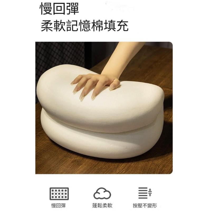厚感’冰絲‘乳膠記憶腰靠午覺枕頭-細節圖5