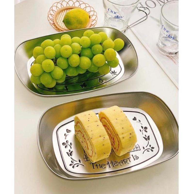 復古金屬甜點盤水果盤餐盤(一組2個)-細節圖2