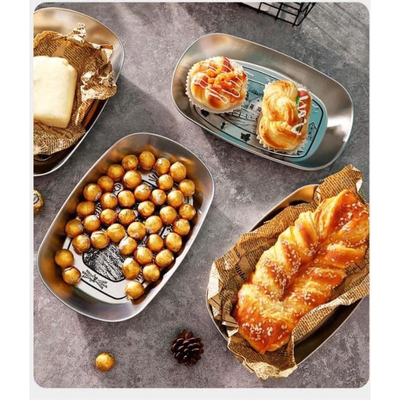 復古金屬甜點盤水果盤餐盤(一組2個)-細節圖4