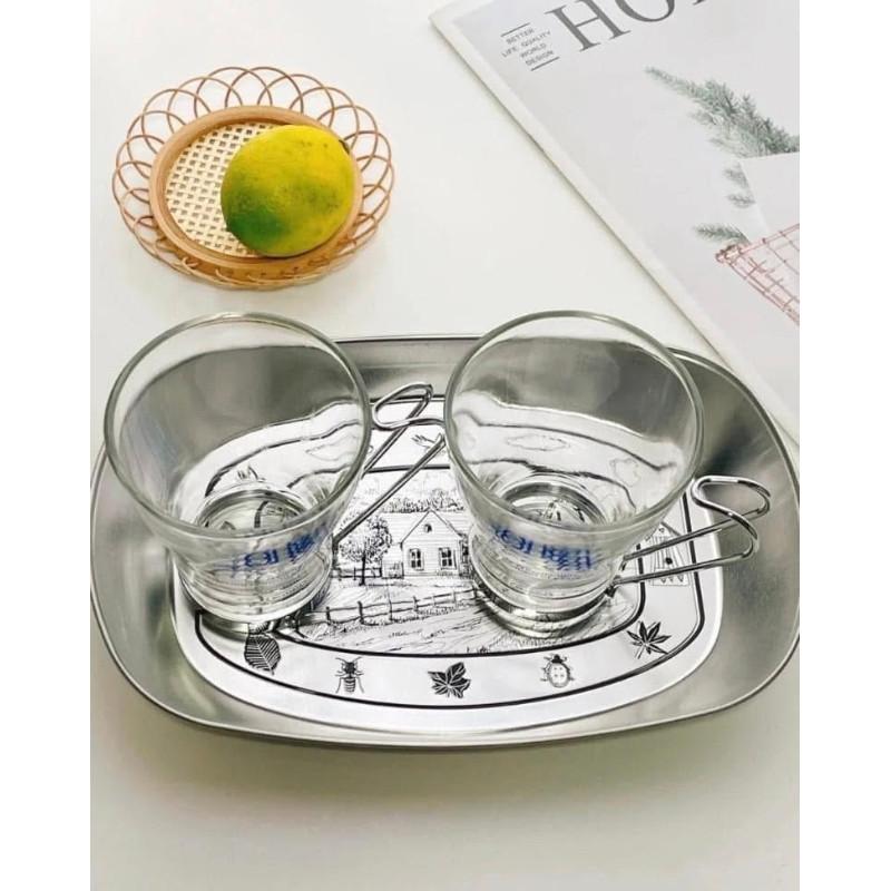 復古金屬甜點盤水果盤餐盤(一組2個)-細節圖8