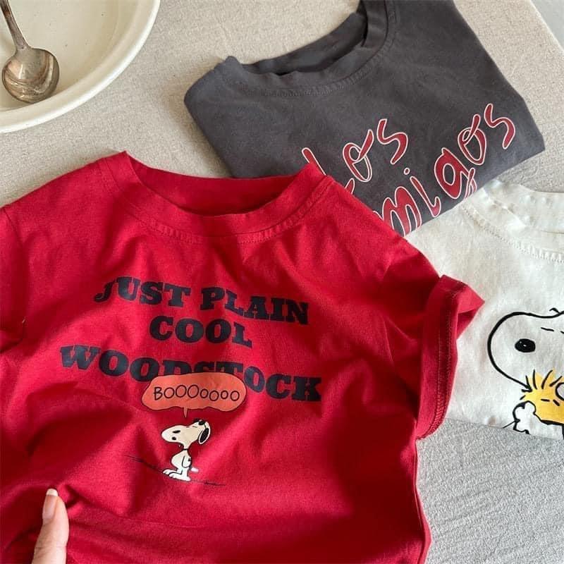 純棉男女童新款史努比短袖T恤-細節圖4