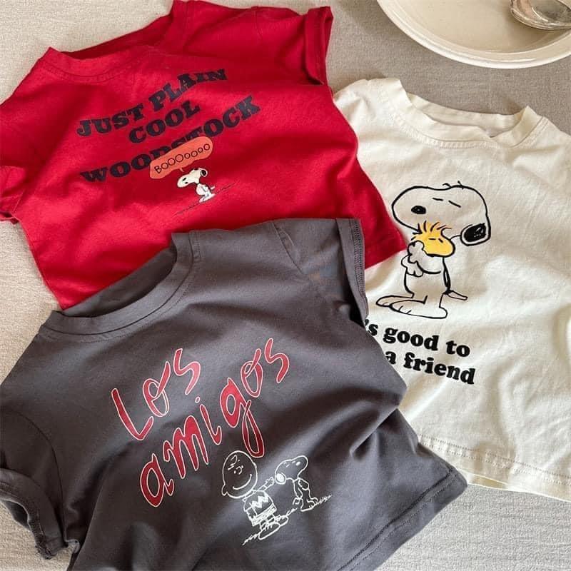 純棉男女童新款史努比短袖T恤-細節圖7