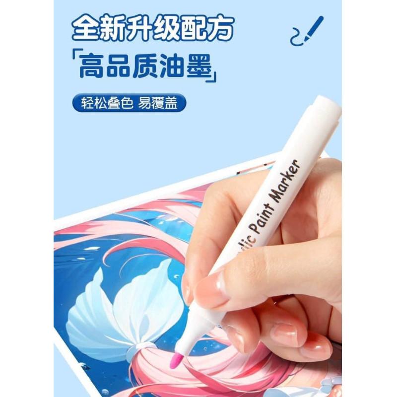 24色三角丙烯不透色速乾防水麥克筆盒-細節圖5