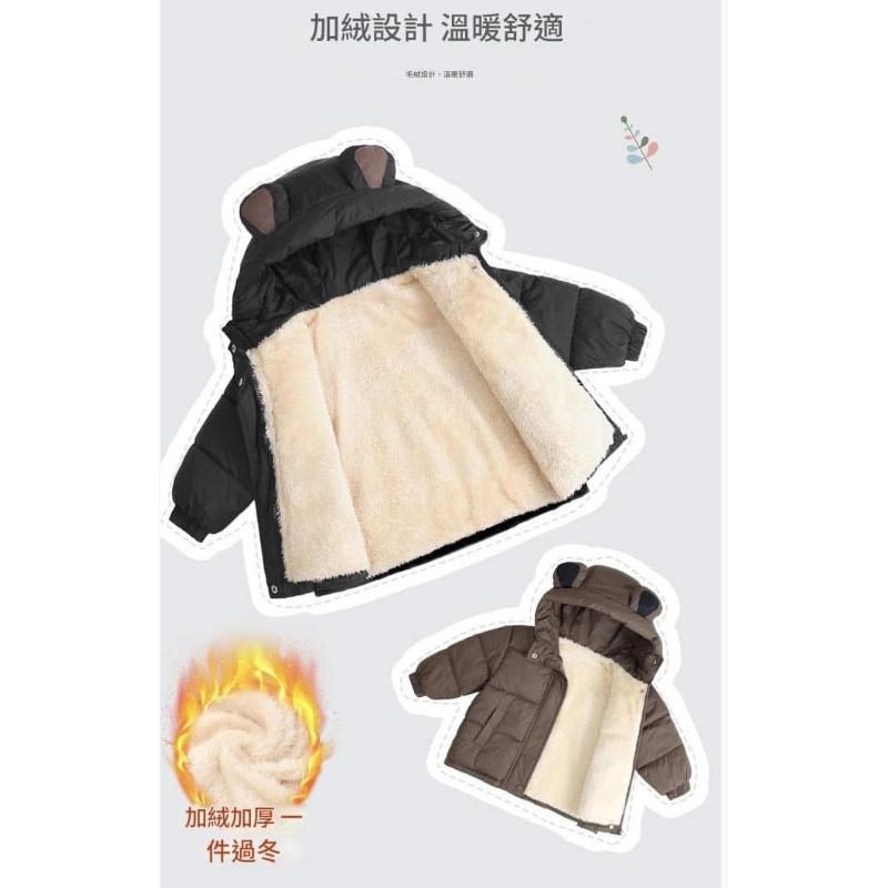 兒童熊耳朵“厚絨”羽絨外套-細節圖3