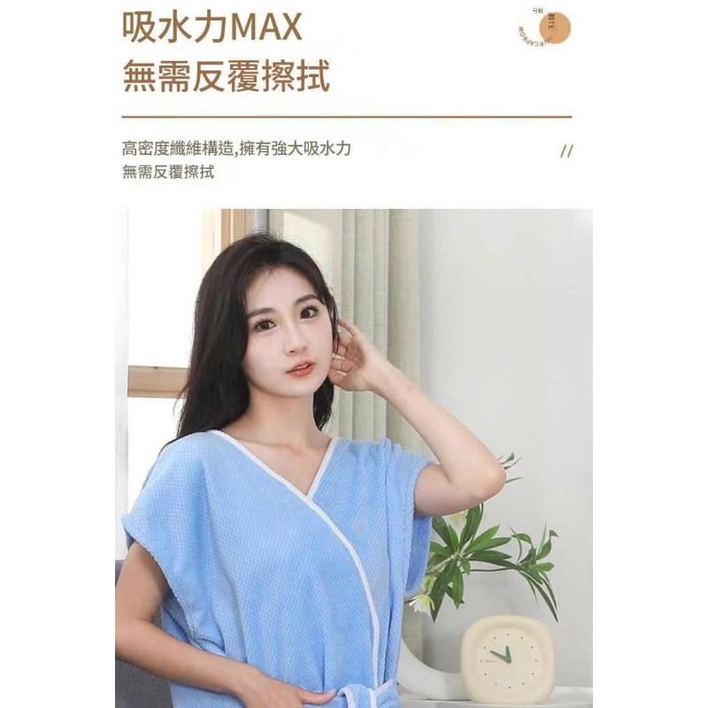 可穿式繫帶珊瑚絨超吸水速乾浴巾浴裙-細節圖5