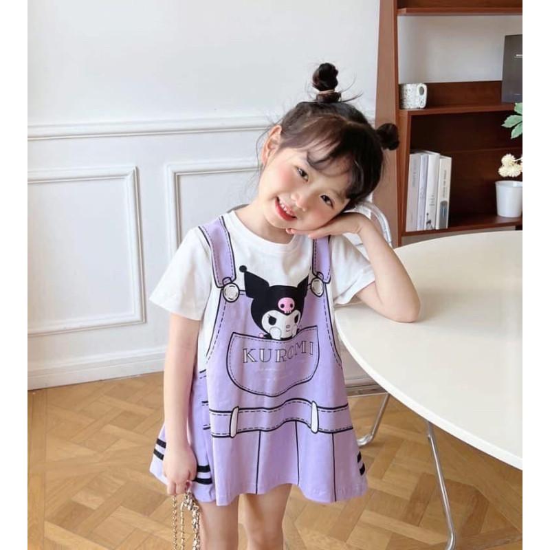兒童卡通假兩件式連衣裙Ｔ恤-細節圖3