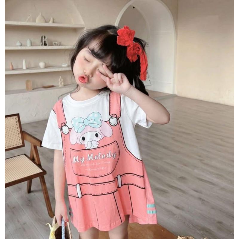 兒童卡通假兩件式連衣裙Ｔ恤-細節圖4