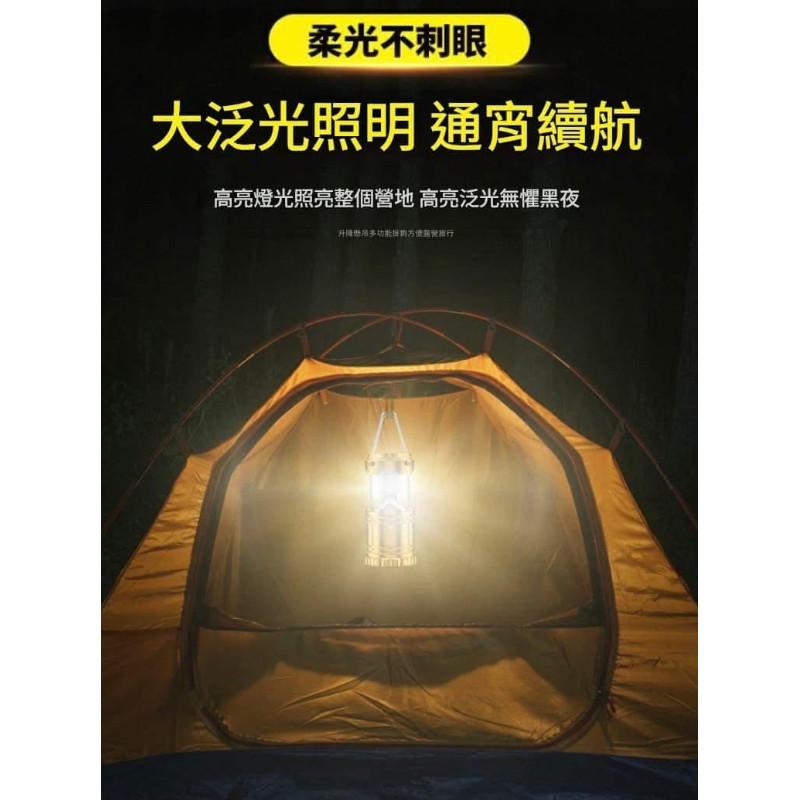4合一太陽能拉伸式防水手電筒露營燈-細節圖9