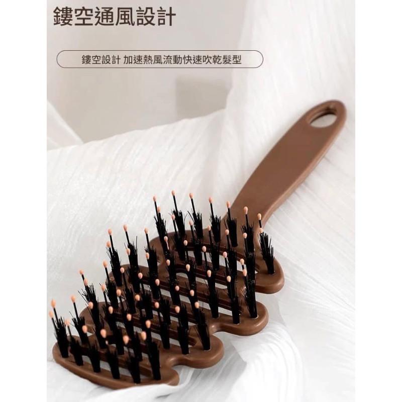 松塔SPA蓬鬆豬鬃毛＋簍空排骨梳子(一組2個)-細節圖8