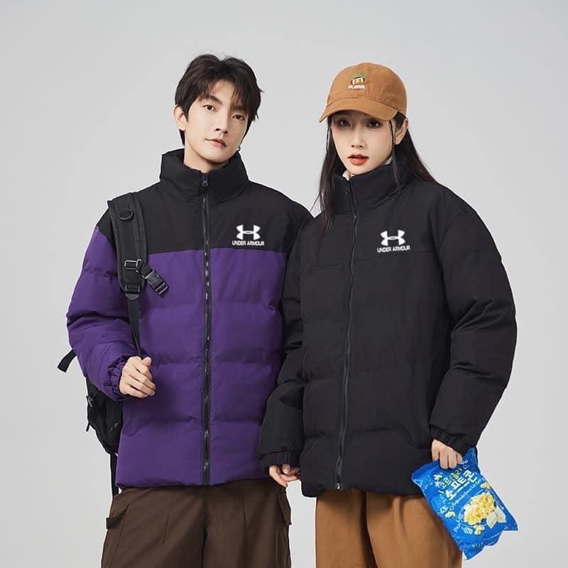 男女款拼色加絨加厚羽絨衣外套-細節圖2