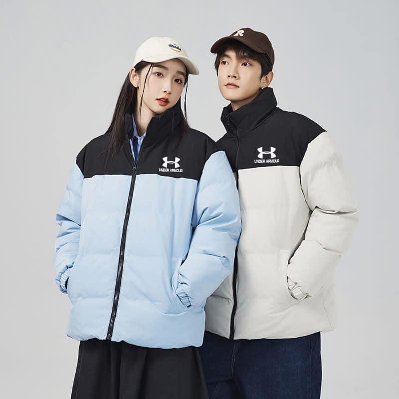 男女款拼色加絨加厚羽絨衣外套-細節圖3