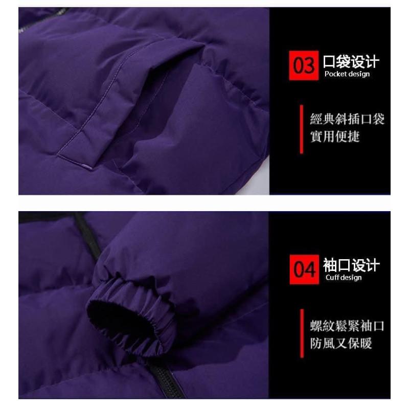 男女款拼色加絨加厚羽絨衣外套-細節圖9