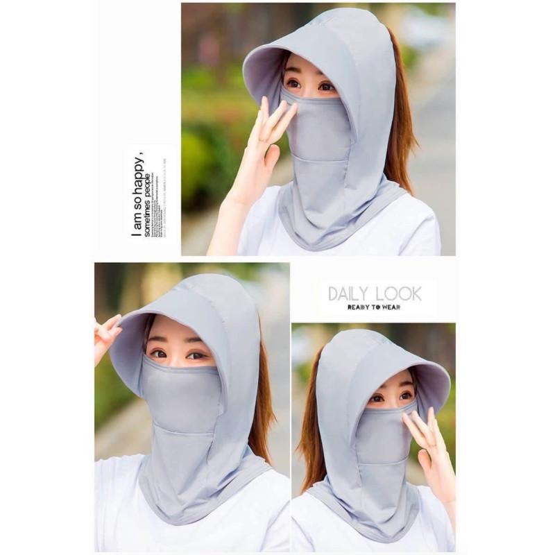 三合一冰絲帽簷＋護頸＋防曬面罩(一組2個)-細節圖2