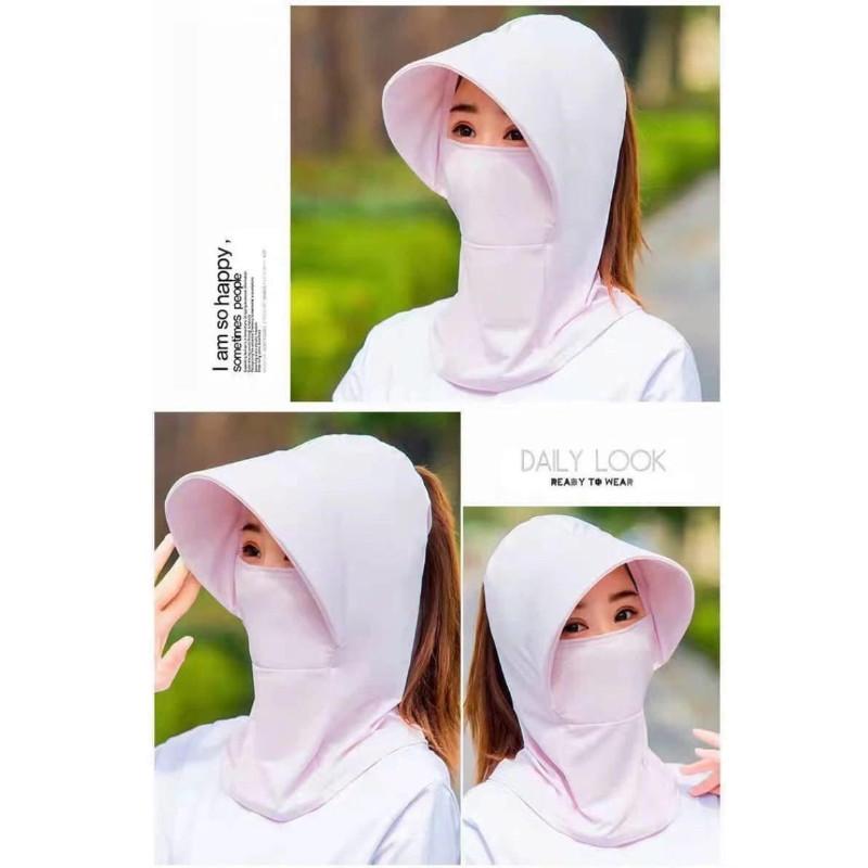 三合一冰絲帽簷＋護頸＋防曬面罩(一組2個)-細節圖3