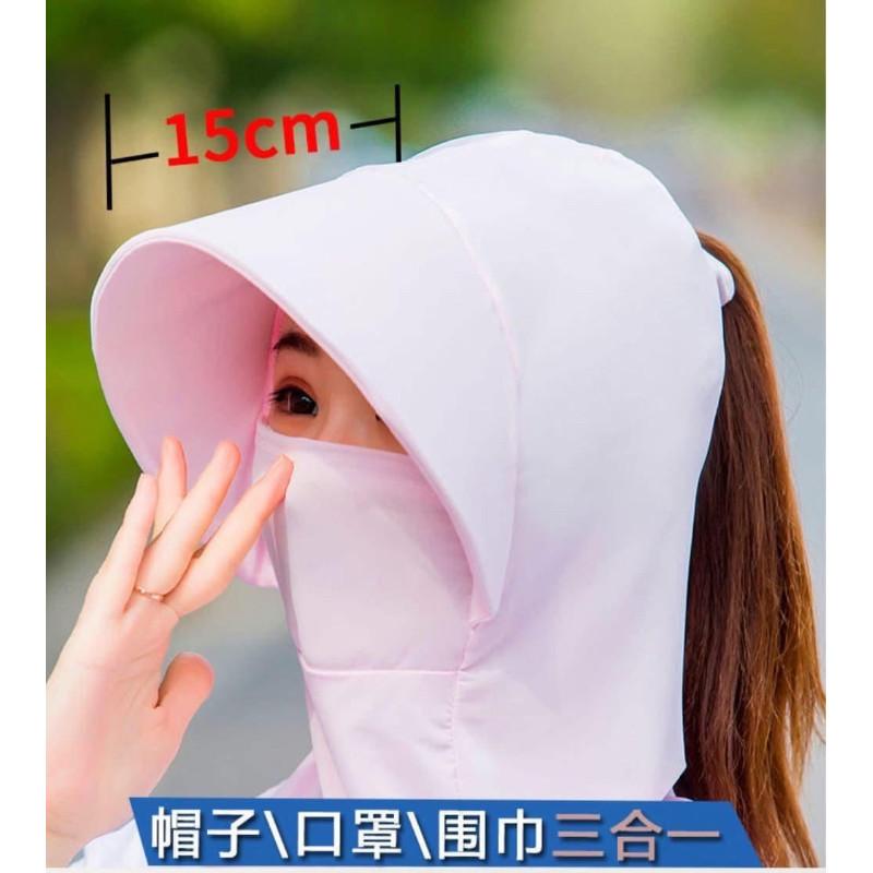 三合一冰絲帽簷＋護頸＋防曬面罩(一組2個)-細節圖4